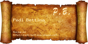 Pedl Bettina névjegykártya